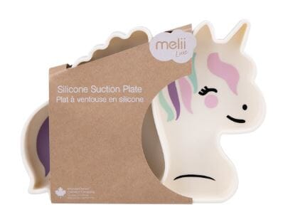 Melii Luxe Divided Silicone Suction Plate - Unicorn Children's Dinnerware The Cooks Kitchen 