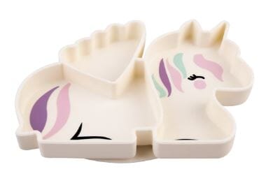 Melii Luxe Divided Silicone Suction Plate - Unicorn Children's Dinnerware The Cooks Kitchen 