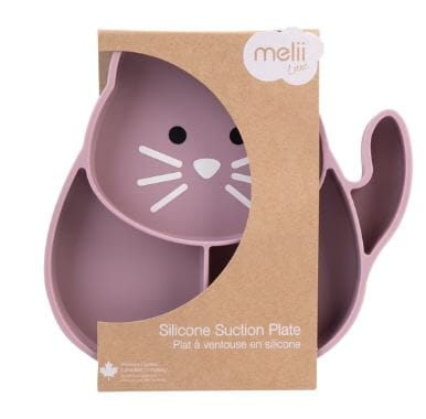 Melli Luxe Divided Silicone Suction Plate - Cat Children's Dinnerware The Cooks Kitchen 