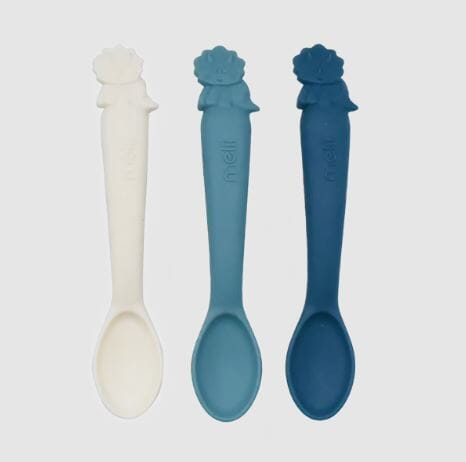 Melii Luxe Silicone Spoons 3 Pack - Dinosaur Utensils The Cooks Kitchen 