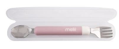 Melii Luxe Detachable Spoon & Fork - Pink Children's Cutlery The Cooks Kitchen 