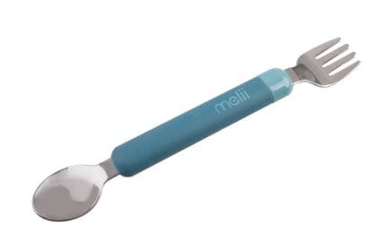 Melli Luxe Detachable Spoon & Fork - Blue Children's Cutlery The Cooks Kitchen 