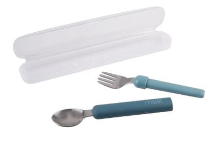 Melli Luxe Detachable Spoon & Fork - Blue Children's Cutlery The Cooks Kitchen 