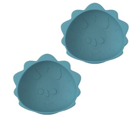 Melii Luxe Silicone Suction Bowls 2pk - Dinosaur Children's Dinnerware The Cooks Kitchen 