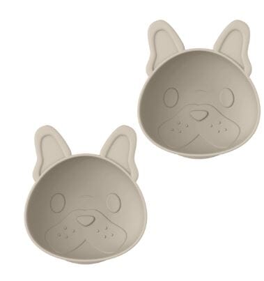 Melii Luxe Silcone Suction Bowls 2pk - Bulldog Children's Dinnerware The Cooks Kitchen 