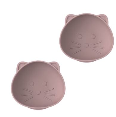 Melii Luxe Silcone Suction Bowls 2pk - Cat Children's Dinnerware The Cooks Kitchen 