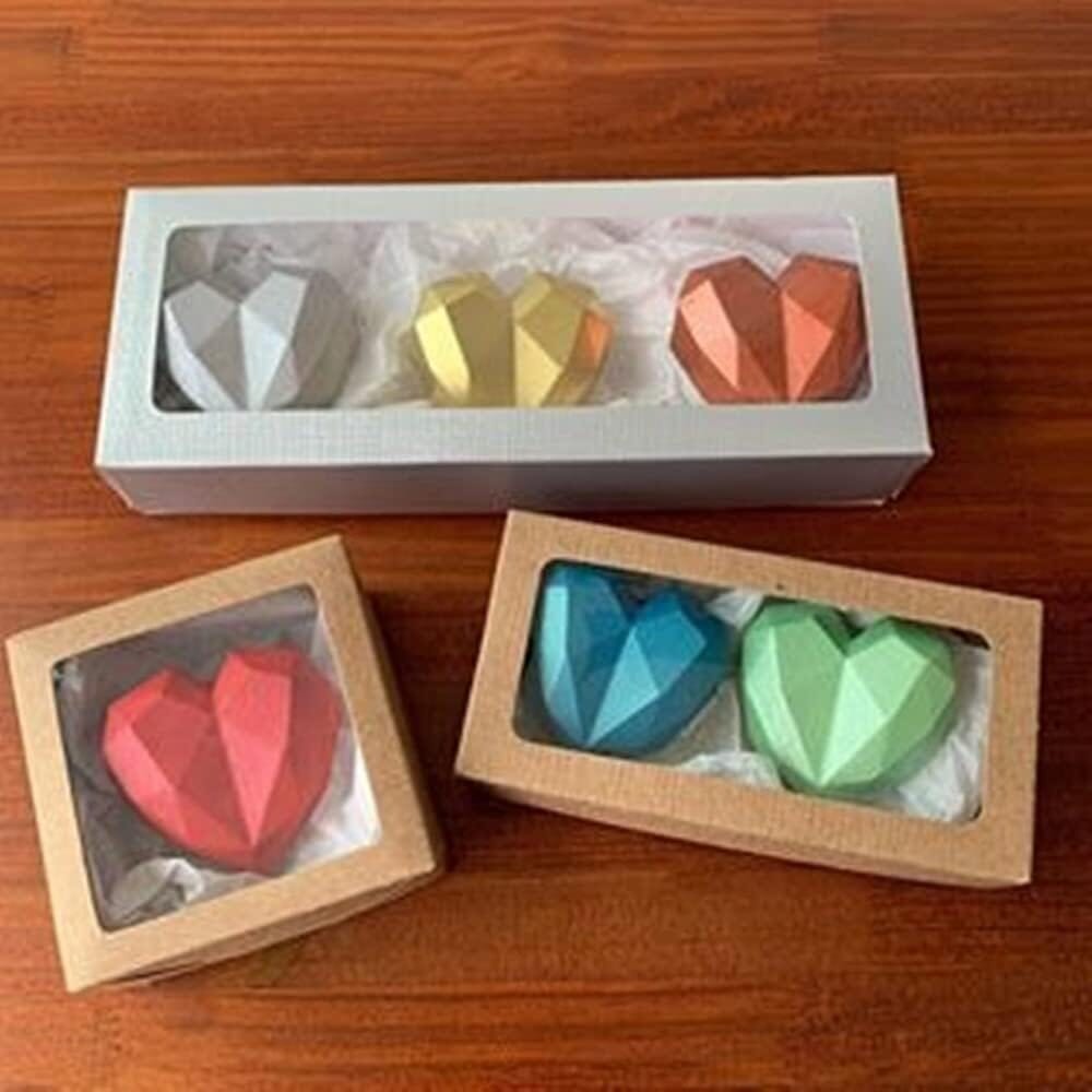 Cake Craft - Bwb - Geo Hearts Mold - 200g Chocolate Moulds The Cooks Kitchen 
