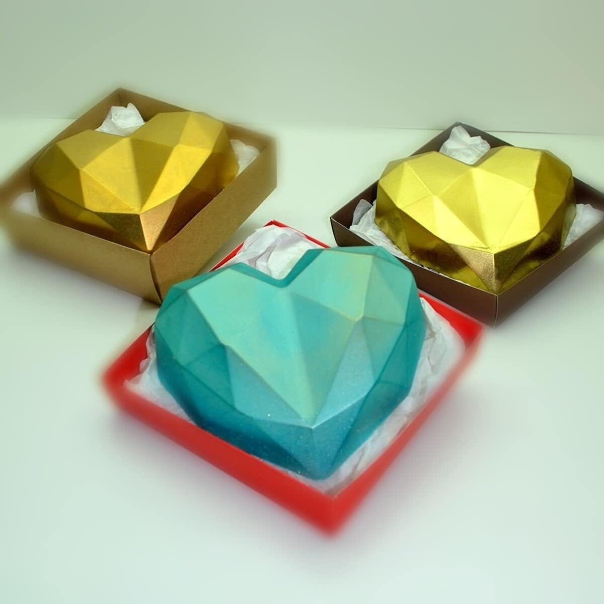 Cake Craft - Bwb - Geo Hearts Mold - 200g Chocolate Moulds The Cooks Kitchen 