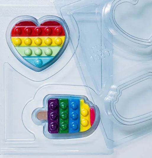 Bwb - 3pc Chocolate Mold - Ice Cream And Heart Pop It Chocolate Moulds The Cooks Kitchen 