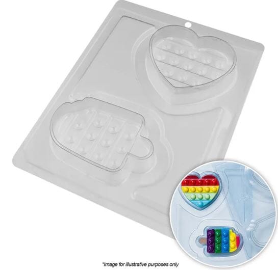 Bwb - 3pc Chocolate Mold - Ice Cream And Heart Pop It Chocolate Moulds The Cooks Kitchen 