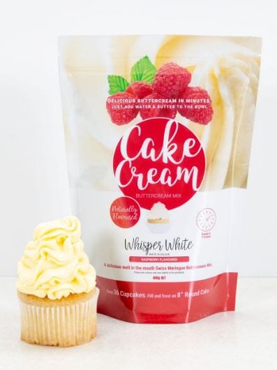 Cake Cream Swiss Meringue Buttercream Mix 400g - Raspberry Flavour Icing The Cooks Kitchen 