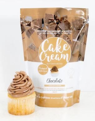 Cake Cream Swiss Meringue Buttercream Mix 400g - Chocolate Colour & Flavour Icing The Cooks Kitchen 