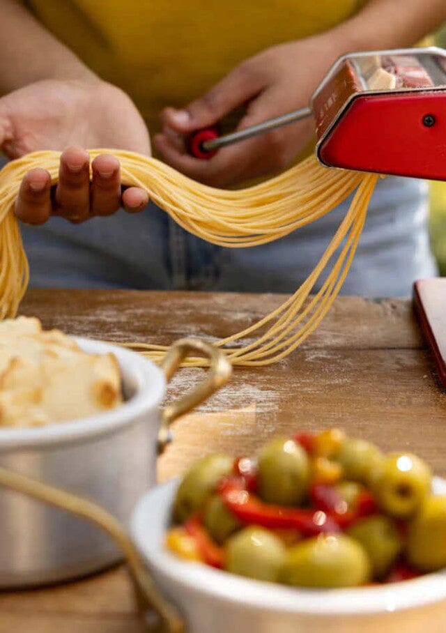 Marcato Atlas Plus Pasta Machine Premium - Red Pasta Machines The Cooks Kitchen 
