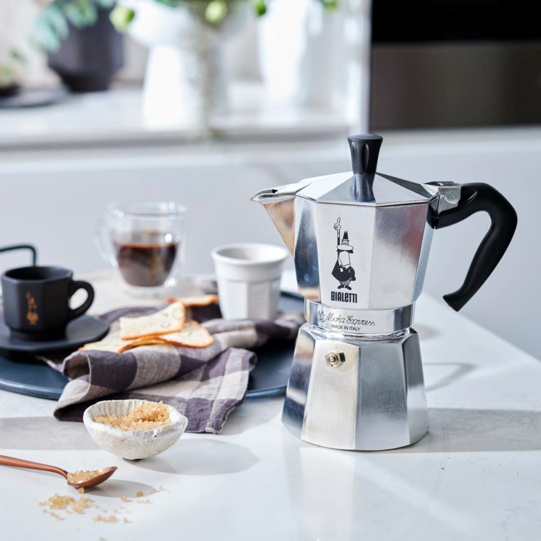 Bialetti Moka Express 3 Cup Espresso Pot | Stovetop Espresso Maker Stovetop Espresso Makers The Cooks Kitchen 
