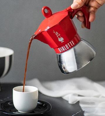 Bialetti Exclusive Moka Induction 2 Cup 100ml - Red Stovetop Espresso Makers The Cooks Kitchen 