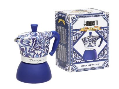 Bialetti Moka Induction 4 Cup Stove Top Espresso Maker - Dolce & Gabbana Mediterranean