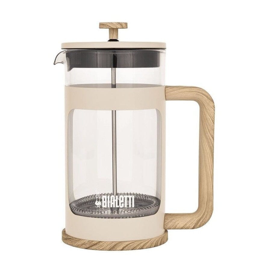 Bialetti Woody Coffee Press - Cream 1 Litre Glass Coffee Plungers The Cooks Kitchen 