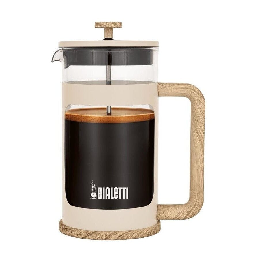 Bialetti Woody Coffee Press - Cream 1 Litre Glass Coffee Plungers The Cooks Kitchen 