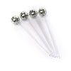 Npw Disco Drink Stirrers 4pcs Set Silver 14.7x3.8x21.3cm