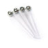 Npw Disco Drink Stirrers 4pcs Set Silver 14.7x3.8x21.3cm