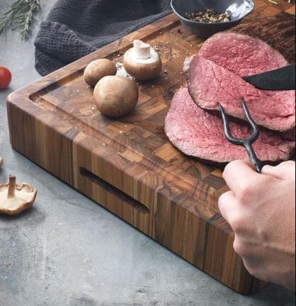 Teakhaus Teak End Grain Butcher Block 52x36x6.4cm Chopping Boards & Surface Savers The Cooks Kitchen 