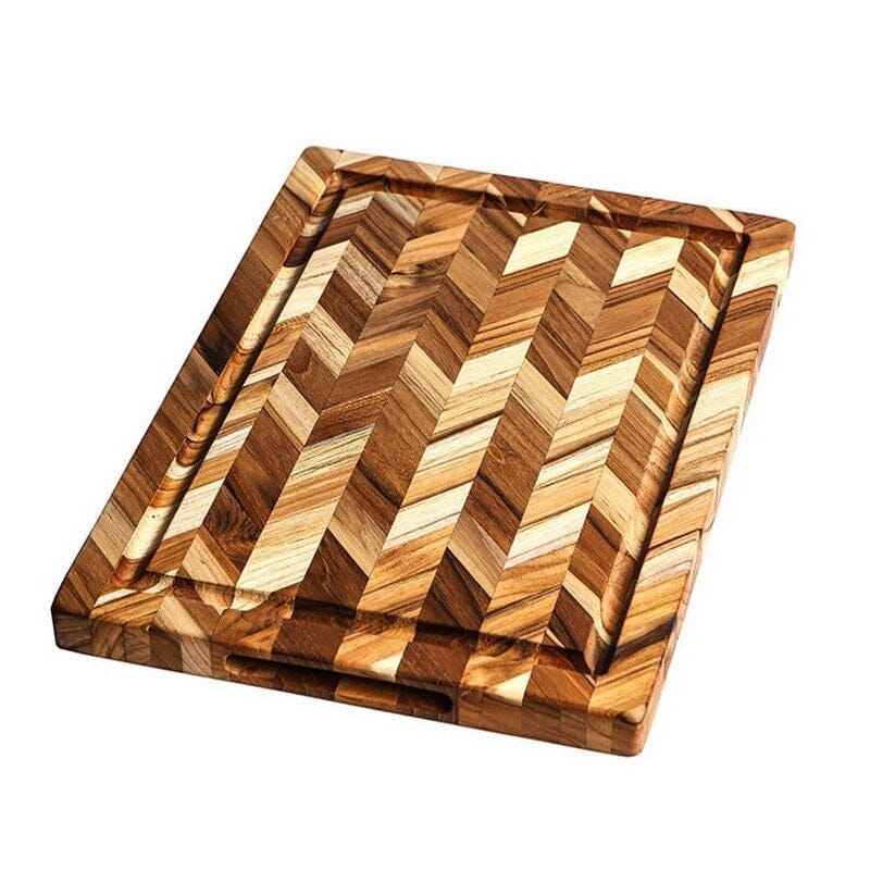 Teakhaus Herringbone Rectangle Board Medium 36x26x2.5cm Chopping Boards & Surface Savers The Cooks Kitchen 