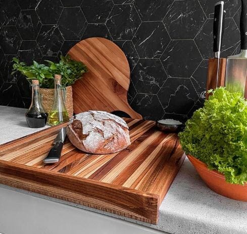 Teakhaus Scandi Collection Double Sided Counter Top Cutting Board - 54x46x2.5cm Chopping Boards & Surface Savers The Cooks Kitchen 