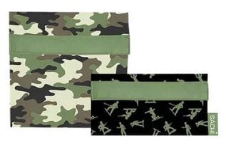 Sachi Lunch Pockets S/2 - Camo Green Lunchbox The Cooks Kitchen 