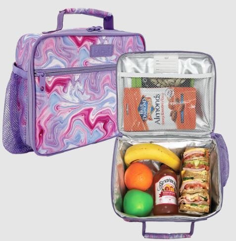 Sachi Style 321 Insulated Crew Lunch Bag With Bottle Holder - Marble Swirls Lunch Bags The Cooks Kitchen 