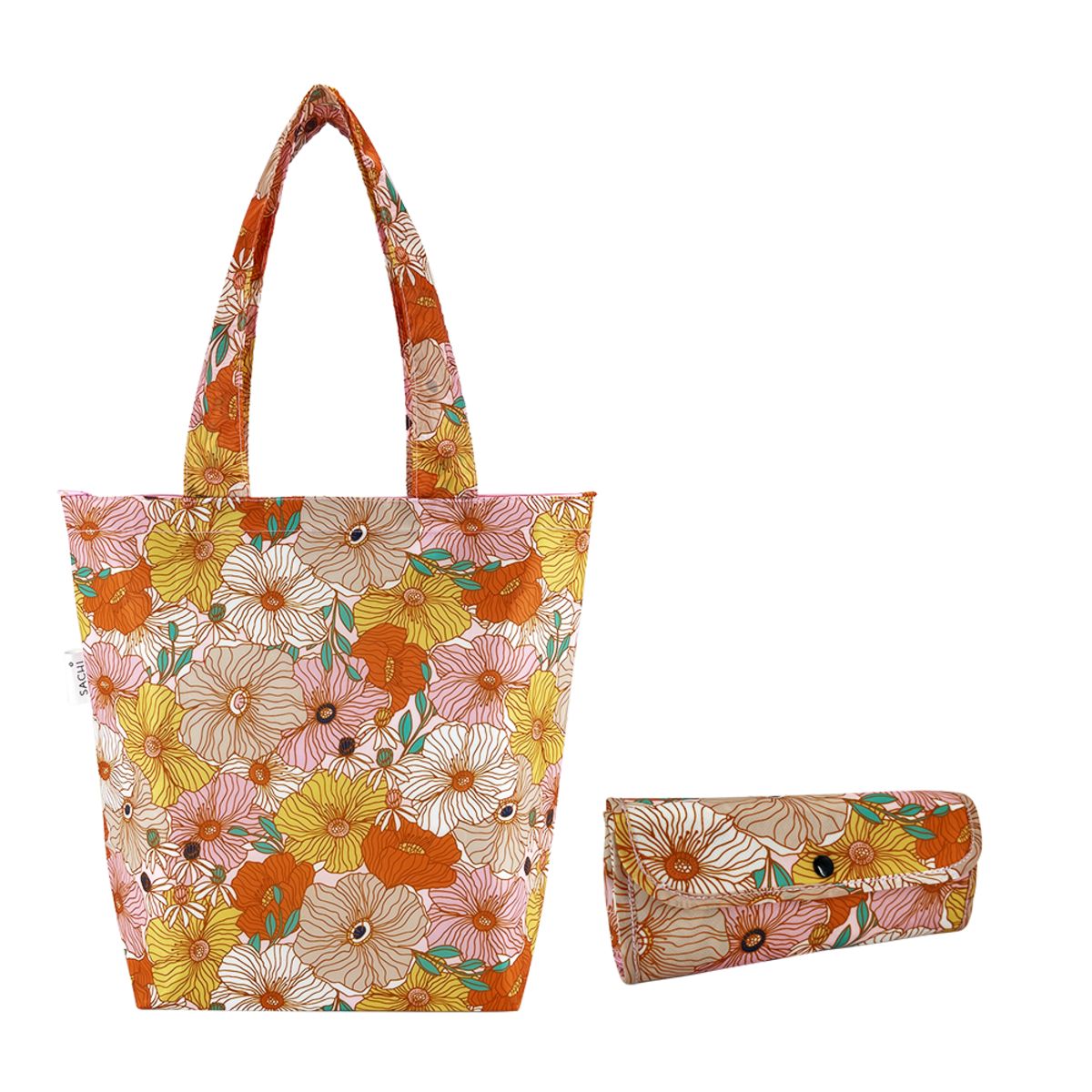 Sachi Insulated Market Tote - Retro Floral General Storage The Cooks Kitchen 