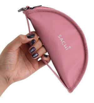 Sachi Pupbowl Portable Folding Dog Bowl - Blush