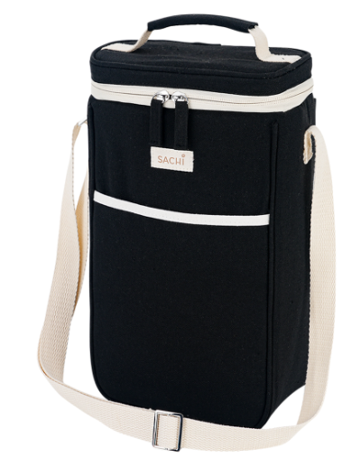 Sachi Two Bottle Insulated Wine Cooler Black