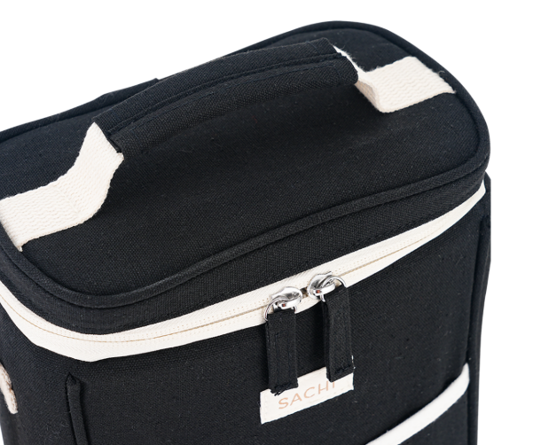 Sachi Two Bottle Insulated Wine Cooler Black