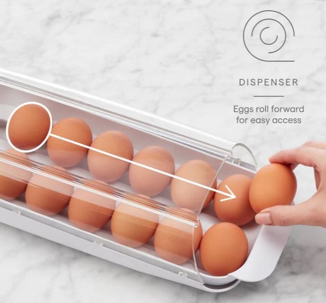 Youcopia Fridgeview Rolling Egg Holder Fridge Storage The Cooks Kitchen 