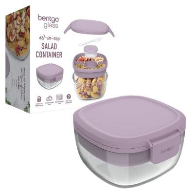 Bentgo Glass Leak-proof Salad Container, Lavender Lunch Boxes The Cooks Kitchen 