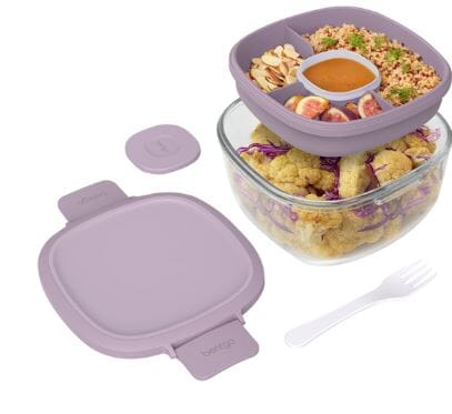 Bentgo Glass Leak-proof Salad Container, Lavender Lunch Boxes The Cooks Kitchen 