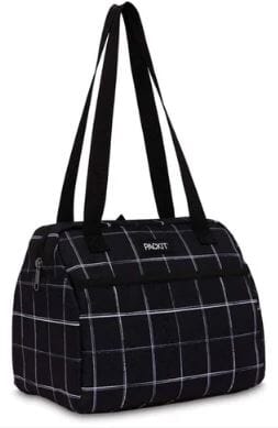 Packit Freezable Hampton Lunch Bag - Black Grid Lunch Bags The Cooks Kitchen 