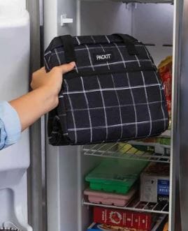 Packit Freezable Hampton Lunch Bag - Black Grid Lunch Bags The Cooks Kitchen 