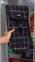 Packit Freezable Napa Wine Bag Grid Size 13x19.5x33cm In Black Wine Accessories The Cooks Kitchen 