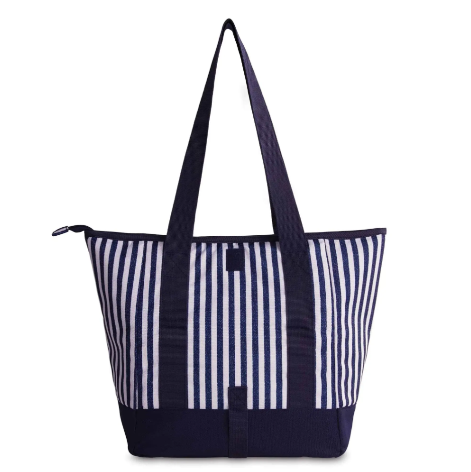 Packtit Freezable 12 Can Cooler Tote 10l Seaside Stripe