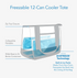 Packtit Freezable 12 Can Cooler Tote 10l Seaside Stripe