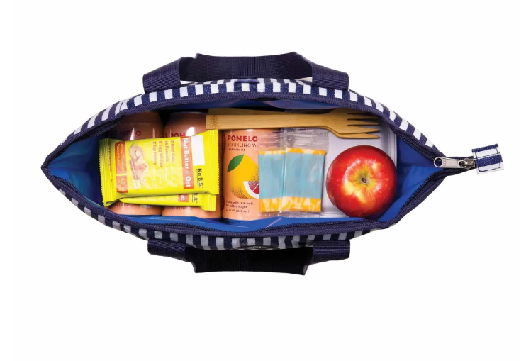 Packtit Freezable 12 Can Cooler Tote 10l Seaside Stripe