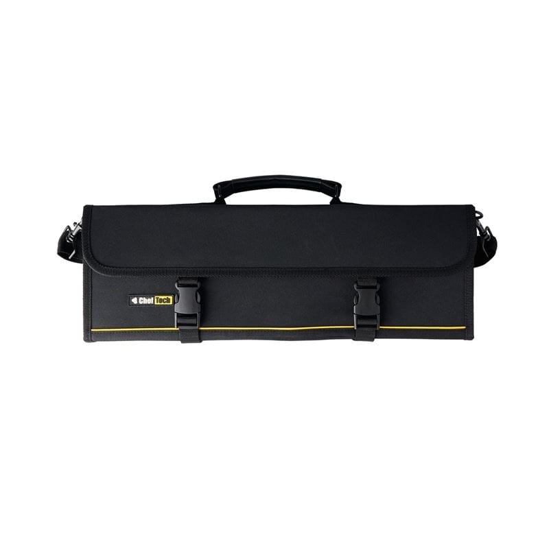 Cheftech Knife Roll 10 Pockets - Black Bags & Rolls The Cooks Kitchen 