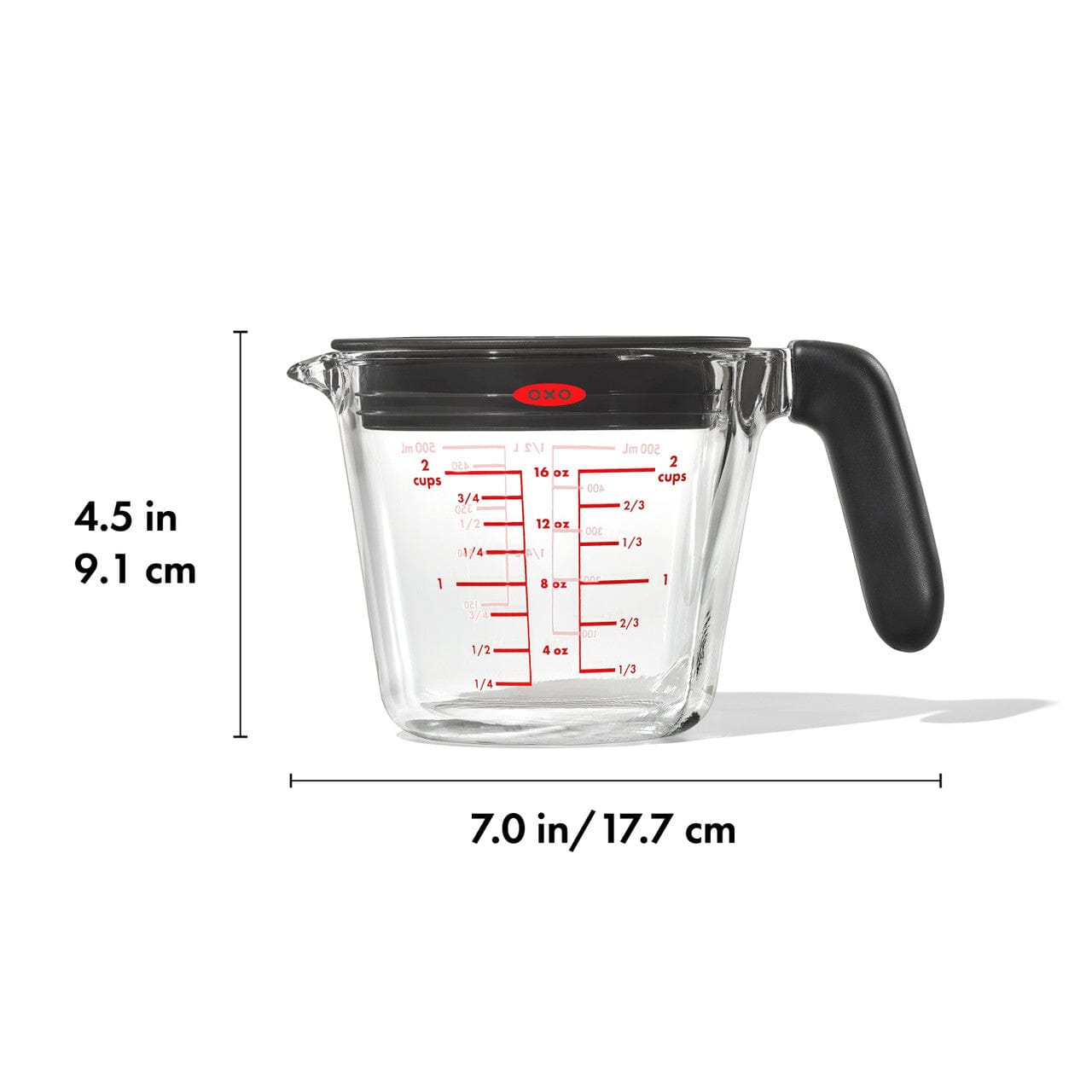 Oxo Good Grips Glass Measuring Cup With Lid - 2 Cup/ 500ml Measuring Cups & Spoons The Cooks Kitchen 