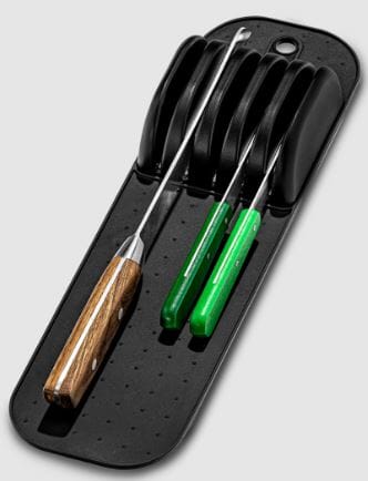 Madesmart Small In-drawer Knife Mat - Carbon Knife Storage The Cooks Kitchen 