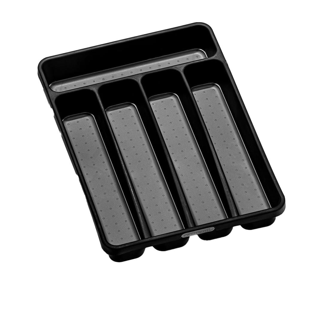 Made Smart Mini 5 Compartment Cutlery Tray 32.4x23x4.8cm - Carbon Cutlery & Utensil Storage The Cooks Kitchen 