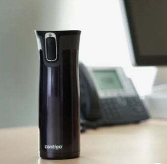 Contigo West Loop Stainless Steel Travel Mug With Autoseal Lid - Black 473ml Keep Cups The Cooks Kitchen 
