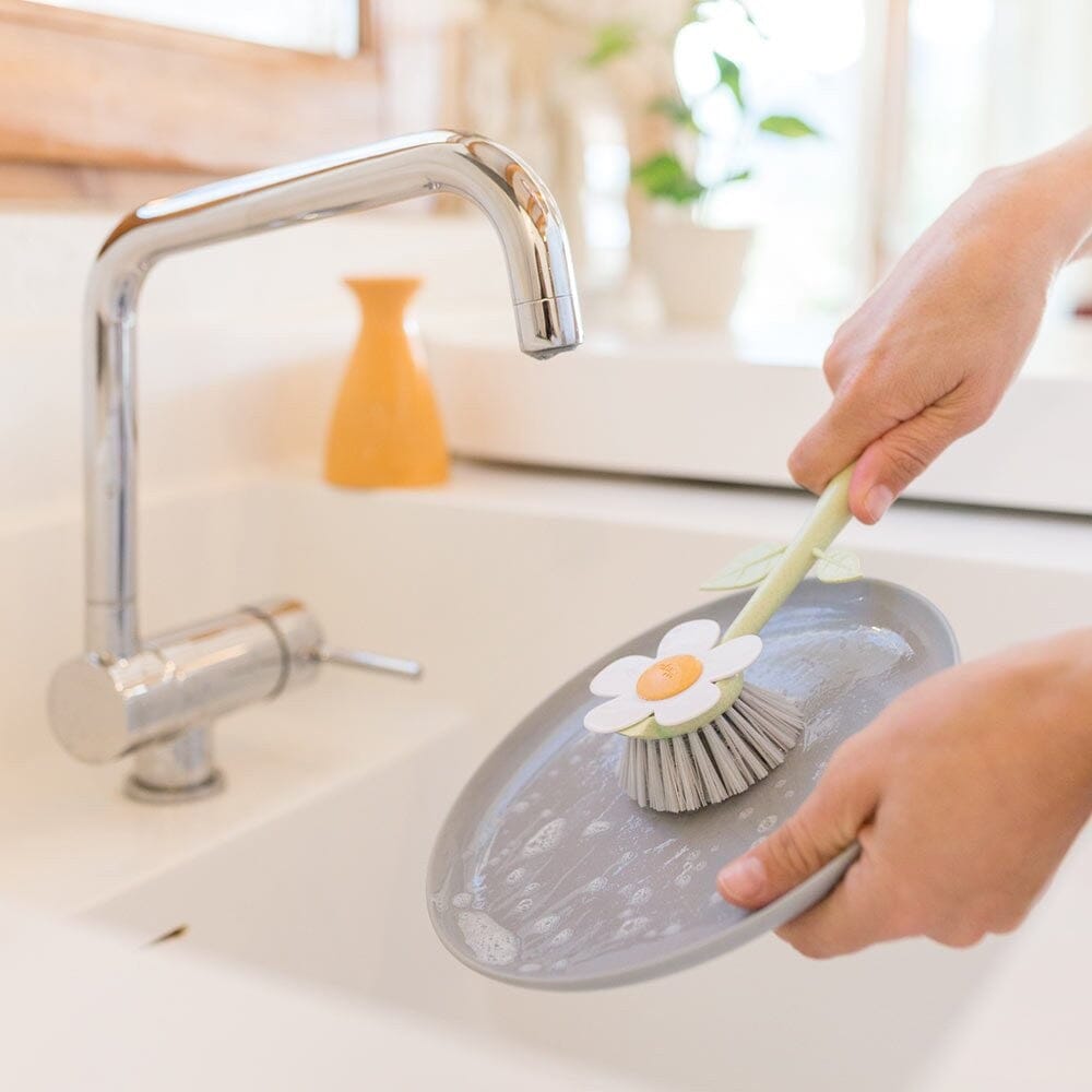 Vigar Florganic Dish Brush With Orange Vase Cleaning Equipment The Cooks Kitchen Mandurah 