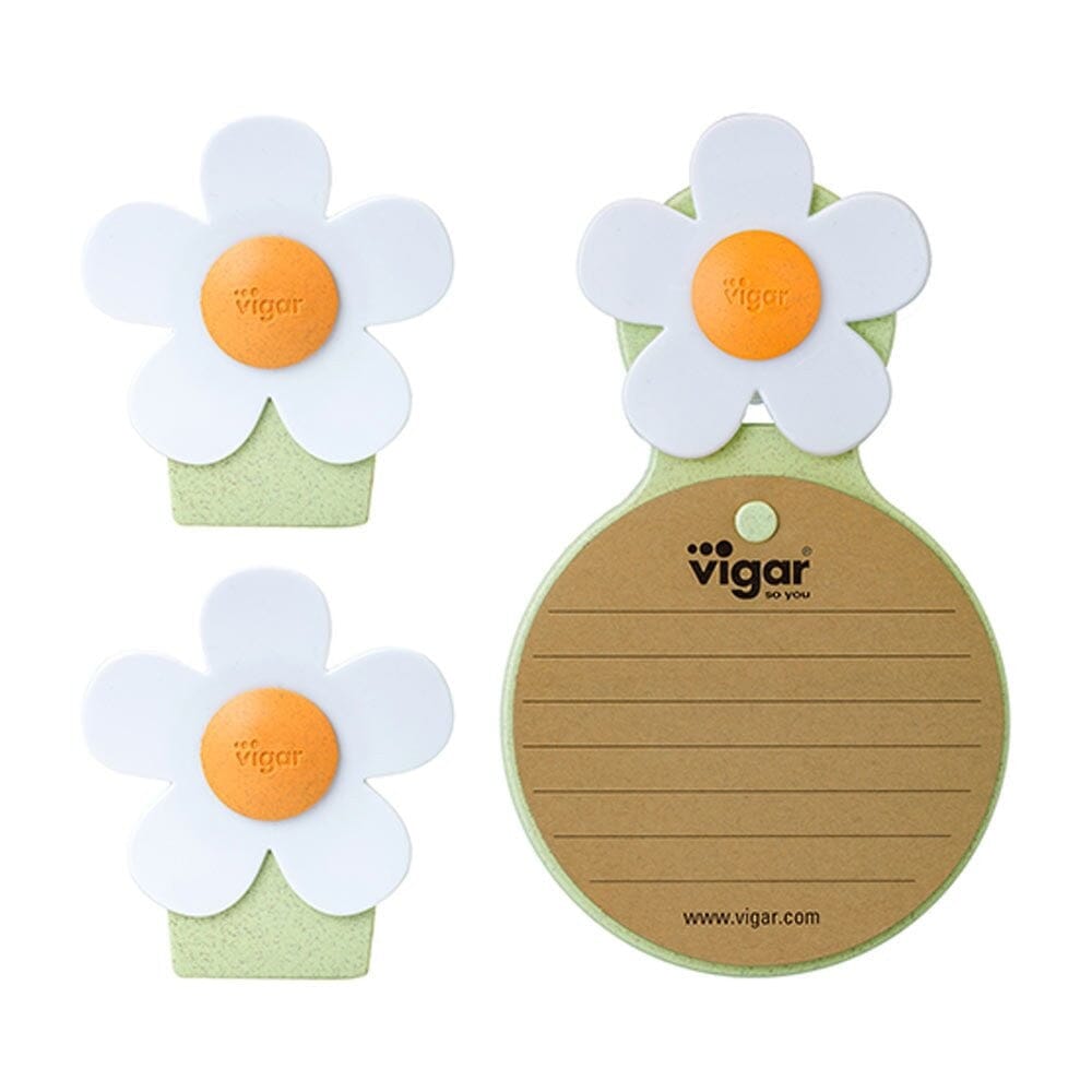 Vigar Florganic Notebook With Suction + Magnet Clip 2pc Set Novelty Gifts The Cooks Kitchen Mandurah 
