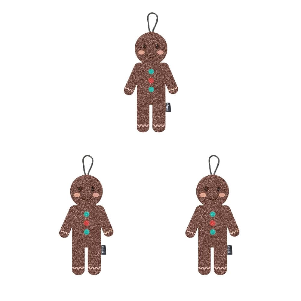 Vigar Gingerbread Man Scrubber Sponge Pack - 3pk Cleaning Cloths The Cooks Kitchen 